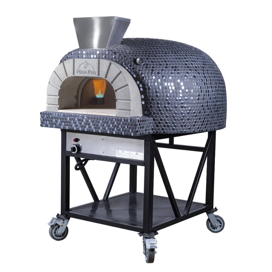 HP-100A PIZZA PAN HORNON DE LEÑA BASE ALTA 