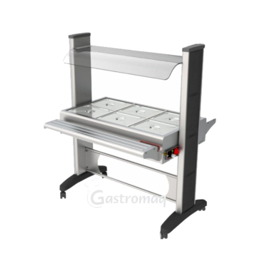 BTE06SL GASTROMAQ MESA CALIENTE BUFFETERA 6 INSERTOS 127V