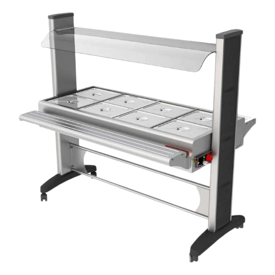 BTE08SL GASTROMAQ MESA CALIENTE BUFFETERA 8 INSERTOS 127V