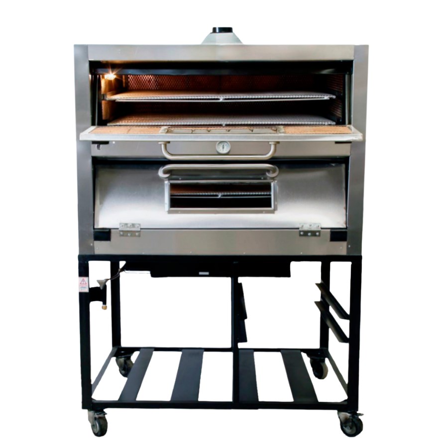 H2L MAQUIPAN HORNO PANADERO 2 A 4 CHAROLAS 2 GAVETAS