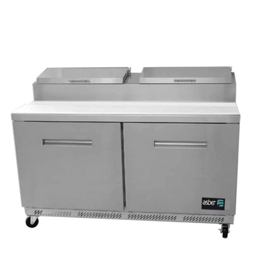 APTP 60 HC ASBER MESA REFRIGERADA DE PREPARACIÓN DE PIZZA 2 PUERTAS PROFESSIONAL LINE