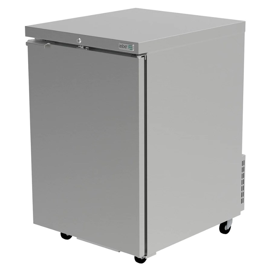 ABBC 23 S HC ASBER REFRIGERADOR DE CONTRABARRA 1 PUERTA ACERO INOXIDABLE BAR LINE