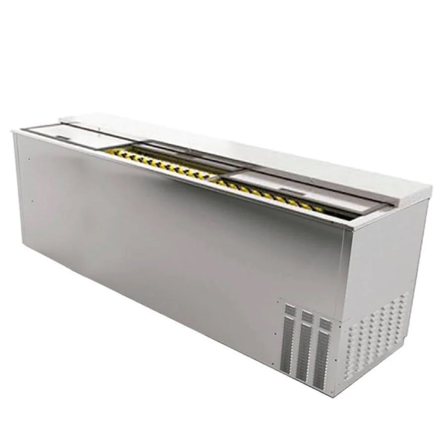 ADBC-80-S HC ASBER BOTELLERO REFRIGERADO ACERO INOXIDABLE 3 PUERTAS CORREDIZAS