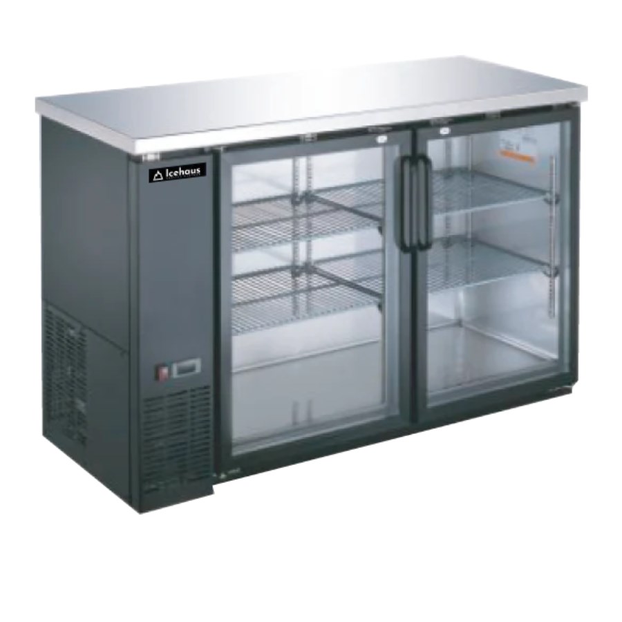 CBR-2PC-SS-01 ICEHAUS REFRIGERADOR CONTRA BARRA 2 PUERTAS 15 PIES