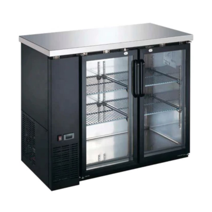 CBR-2PC-SS-02 ICEHAUS REFRIGERADOR CONTRA BARRA 2 PUERTAS 11 PIES