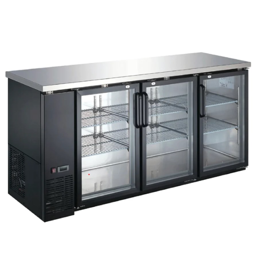 CBR-3PC-SS-01 ICEHAUS REFRIGERADOR CONTRA BARRA 3 PUERTAS 19 PIES