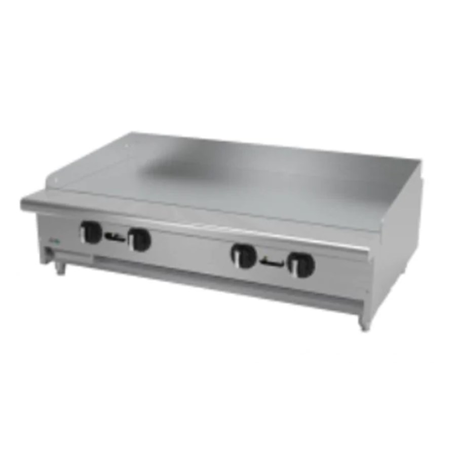 AETG-48-H ASBER PLANCHA LISA TERMOSTATICA A GAS CON PLACA DE 3/4