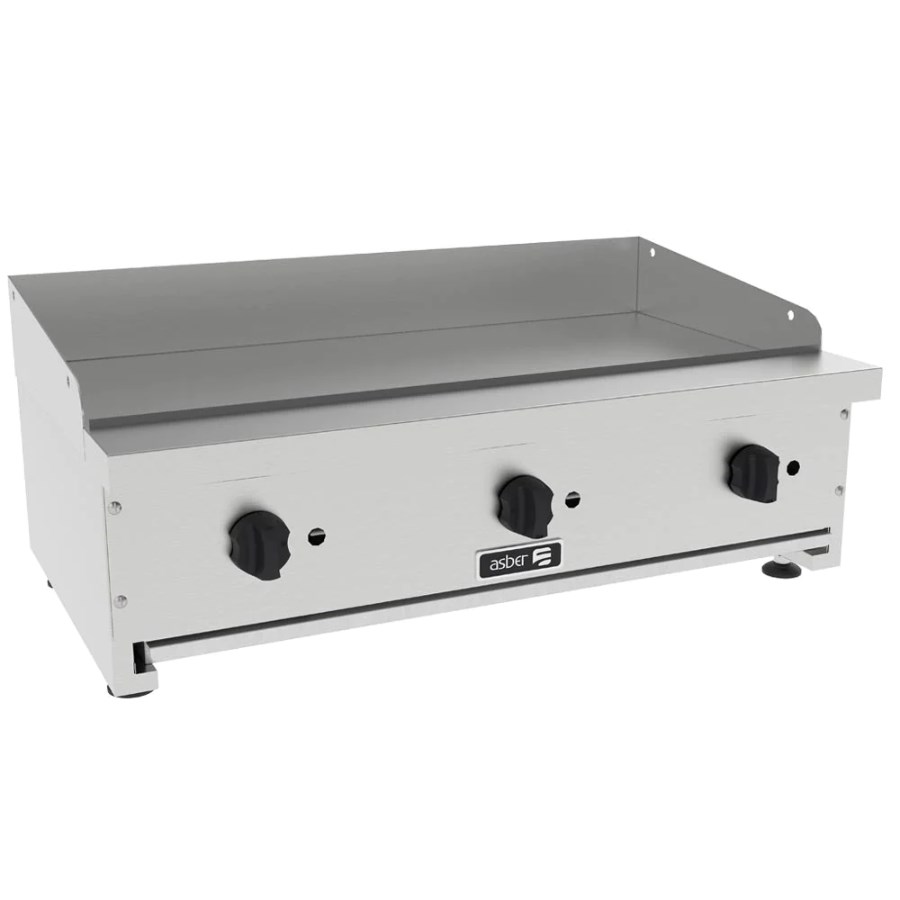 ASMG-36 ASBER PLANCHA LISA A GAS CON PLACA DE 5/8