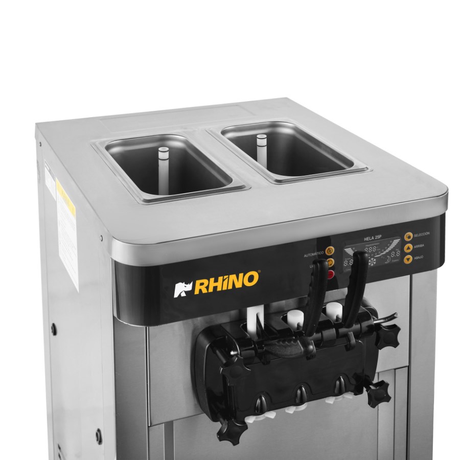 HELA-25P RHINO MÁQUINA DE HELADO SUAVE CAPACIDAD 25 LITROS