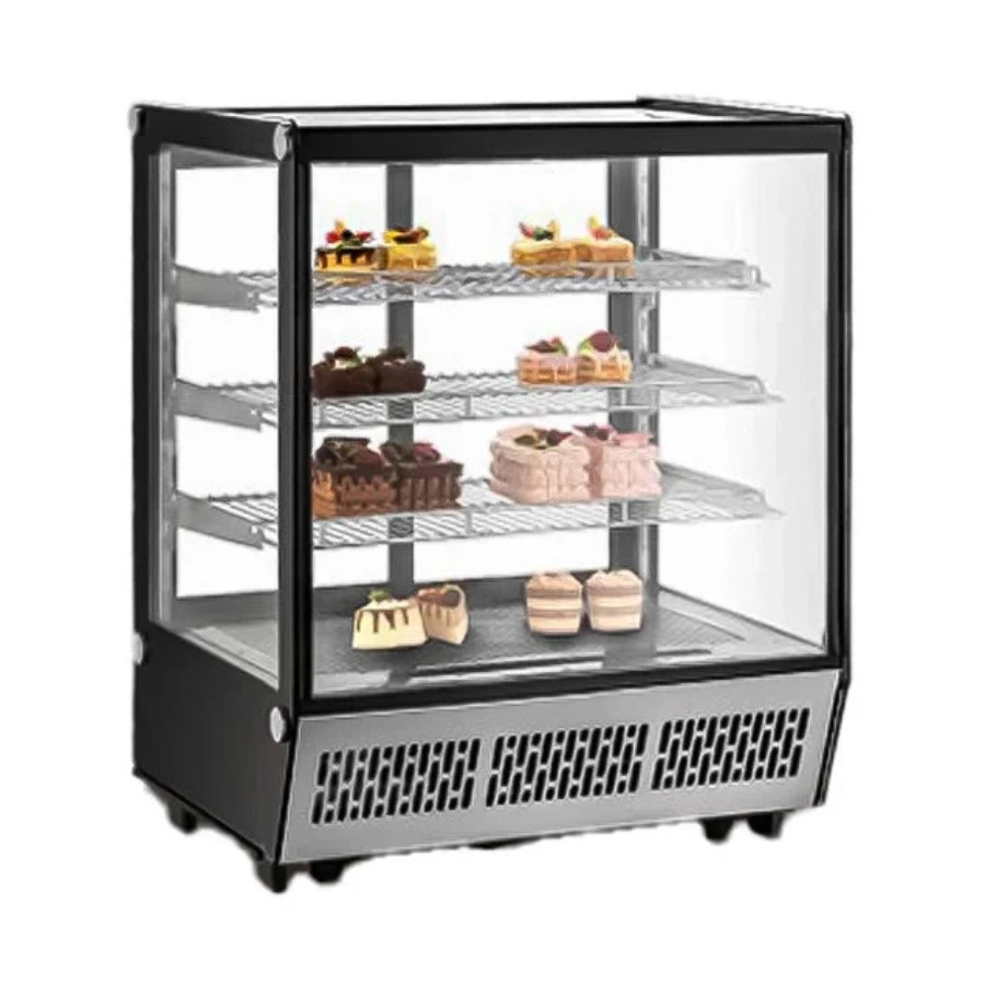 CW-235 MIGSA VITRINA REFRIGERADA CRISTAL RECTO CON 4 NIVELES DE EXHIBICION