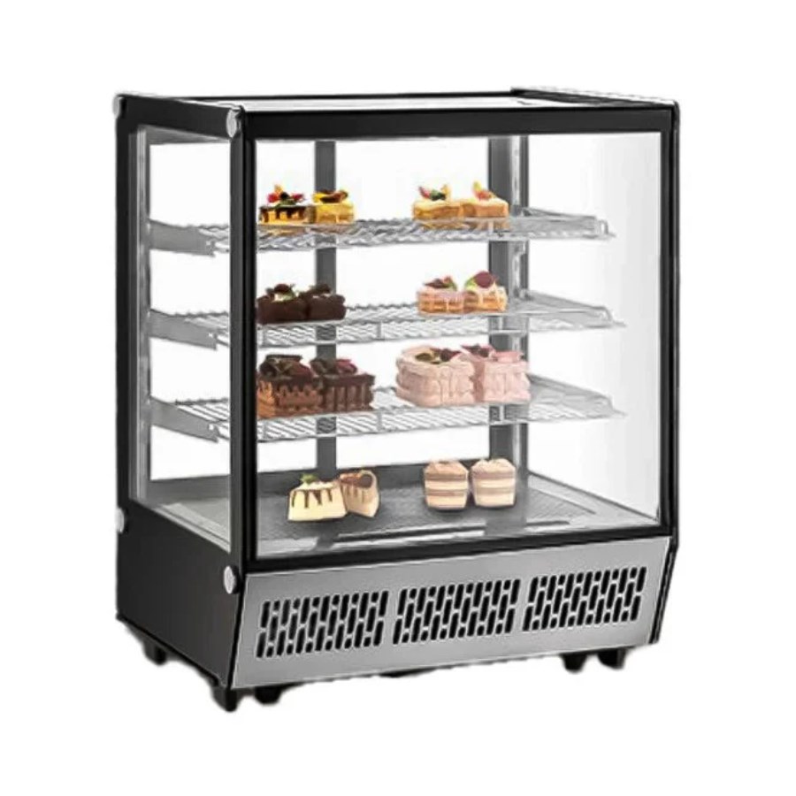 CW-295 MIGSA VITRINA REFRIGERADA CRISTAL RECTO CON 4 NIVELES DE EXHIBICION