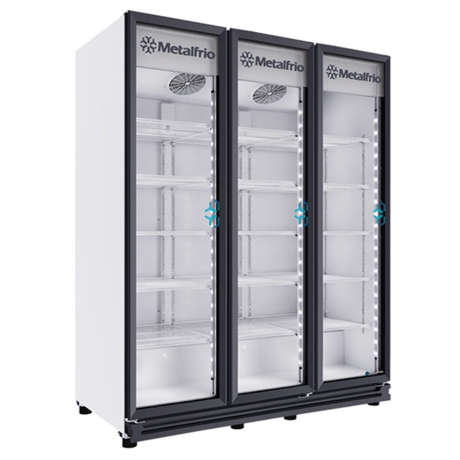 RB900 METALFRIO REFRIGERADOR VERTICAL 3 PUERTAS DE CRISTAL
